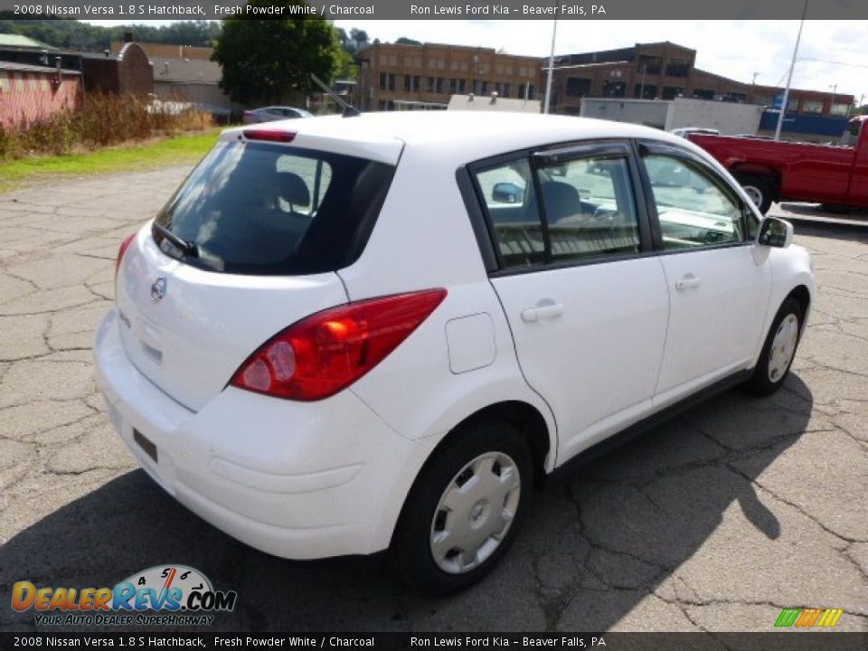 2008 Nissan Versa 1.8 S Hatchback Fresh Powder White / Charcoal Photo #8