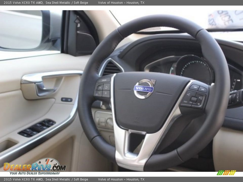 2015 Volvo XC60 T6 AWD Sea Shell Metallic / Soft Beige Photo #26