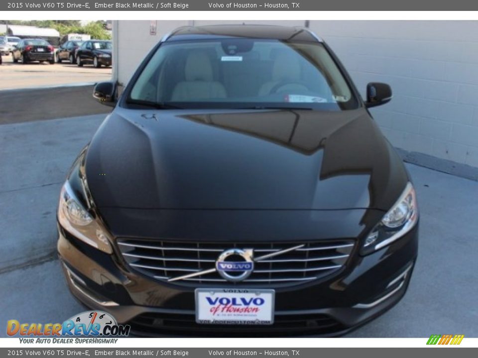2015 Volvo V60 T5 Drive-E Ember Black Metallic / Soft Beige Photo #2