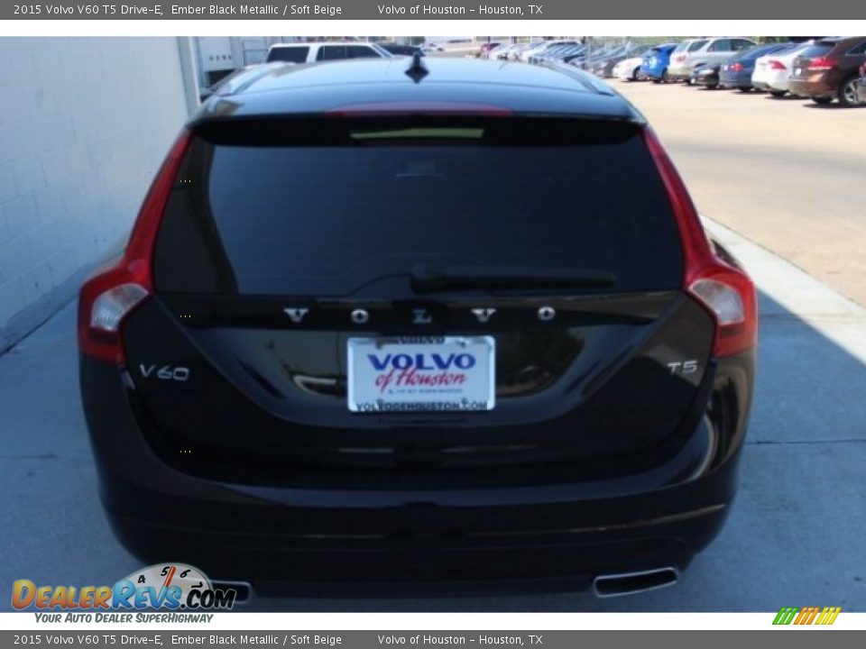 2015 Volvo V60 T5 Drive-E Ember Black Metallic / Soft Beige Photo #4