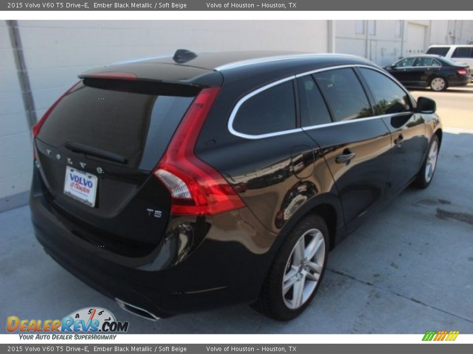 2015 Volvo V60 T5 Drive-E Ember Black Metallic / Soft Beige Photo #5