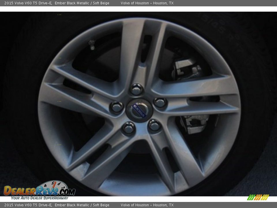 2015 Volvo V60 T5 Drive-E Ember Black Metallic / Soft Beige Photo #7