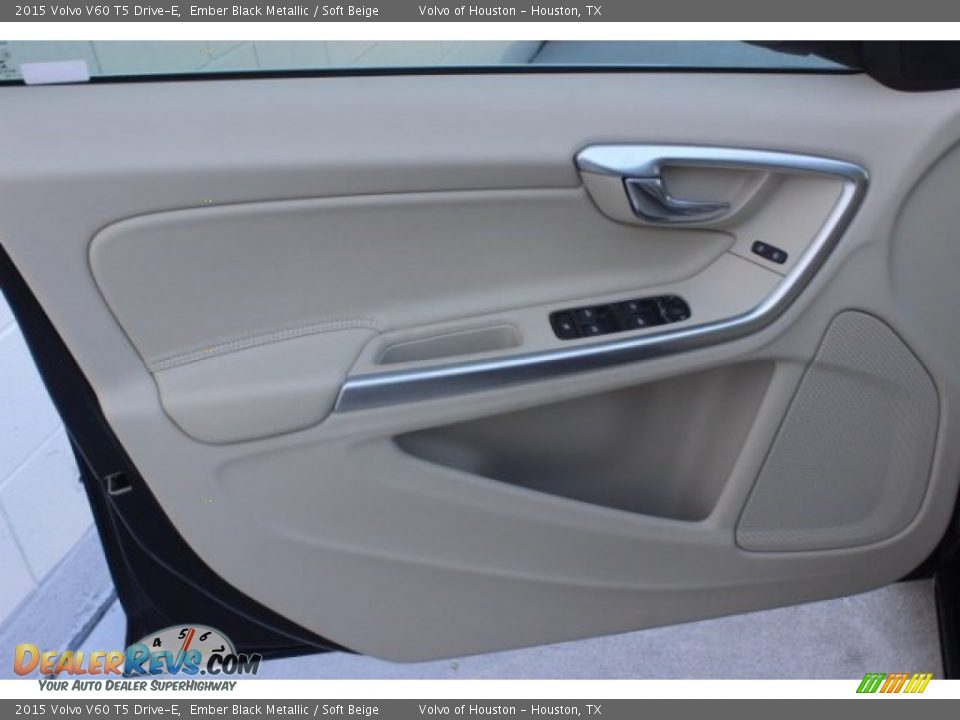 2015 Volvo V60 T5 Drive-E Ember Black Metallic / Soft Beige Photo #8