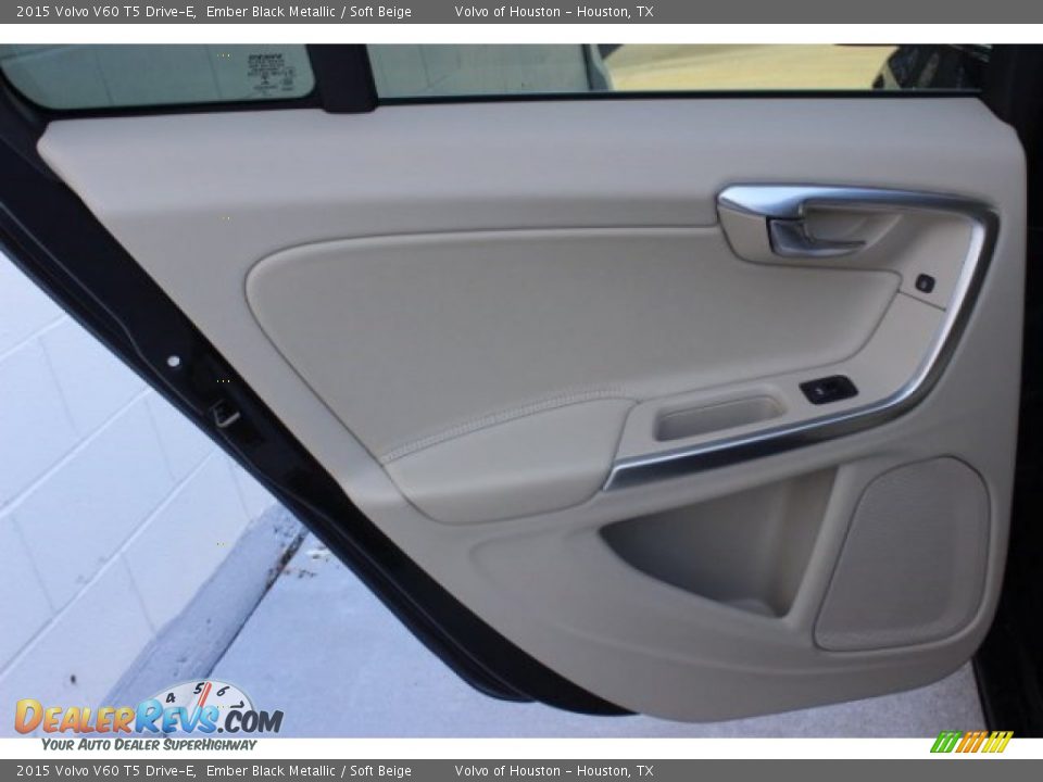 2015 Volvo V60 T5 Drive-E Ember Black Metallic / Soft Beige Photo #22