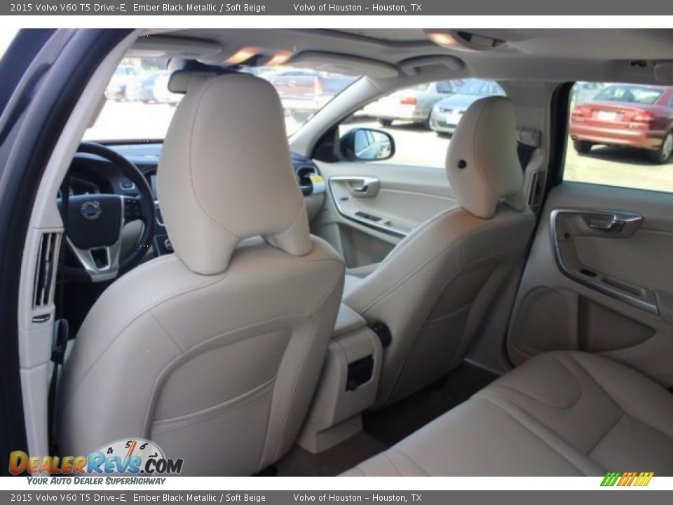 2015 Volvo V60 T5 Drive-E Ember Black Metallic / Soft Beige Photo #23