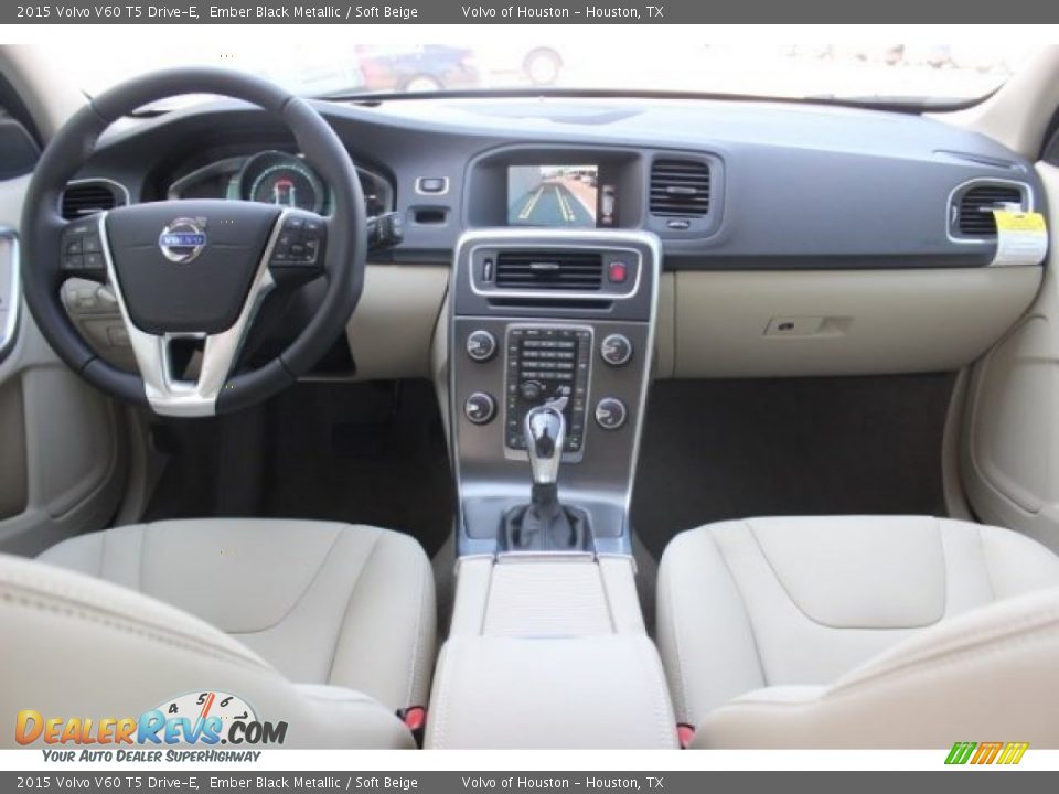 2015 Volvo V60 T5 Drive-E Ember Black Metallic / Soft Beige Photo #25