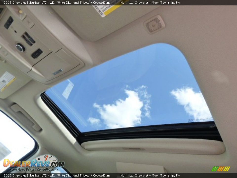 2015 Chevrolet Suburban LTZ 4WD White Diamond Tricoat / Cocoa/Dune Photo #15