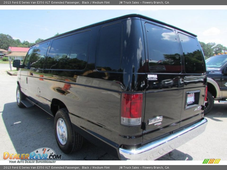 2013 Ford E Series Van E350 XLT Extended Passenger Black / Medium Flint Photo #3