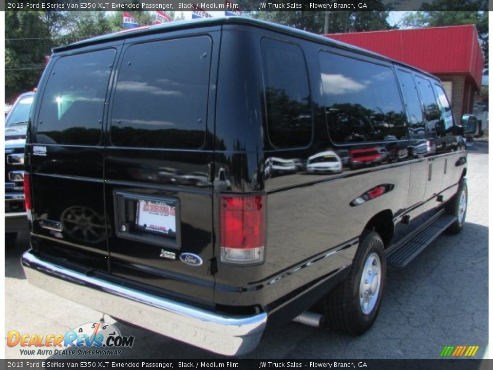 2013 Ford E Series Van E350 XLT Extended Passenger Black / Medium Flint Photo #6