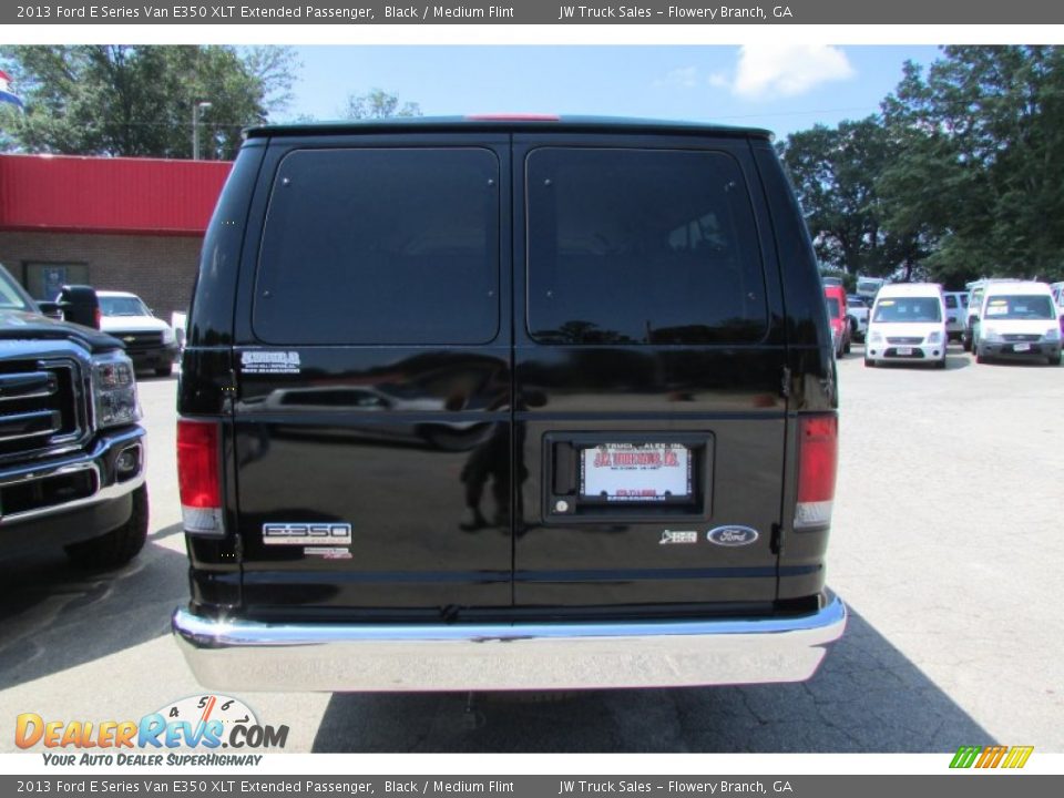 2013 Ford E Series Van E350 XLT Extended Passenger Black / Medium Flint Photo #7