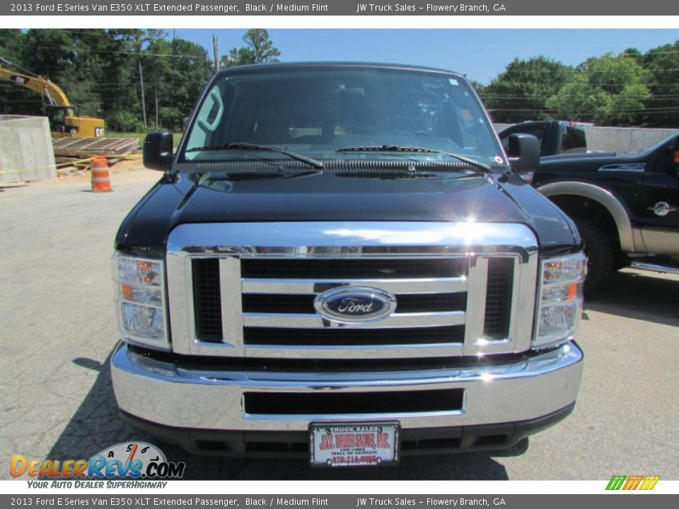 2013 Ford E Series Van E350 XLT Extended Passenger Black / Medium Flint Photo #11