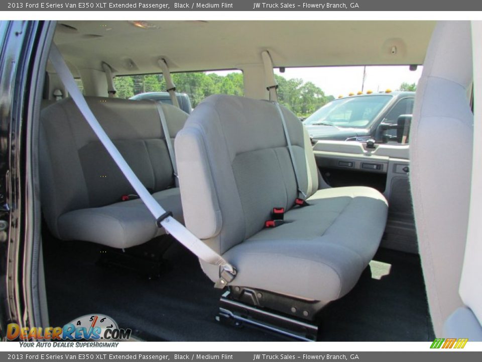 2013 Ford E Series Van E350 XLT Extended Passenger Black / Medium Flint Photo #17