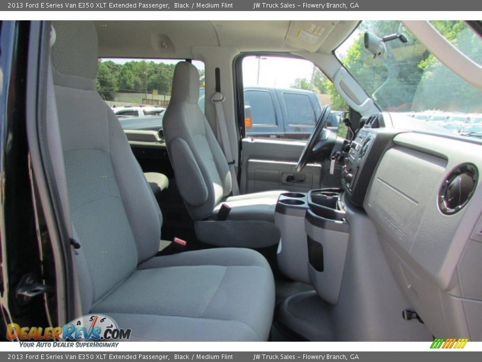 2013 Ford E Series Van E350 XLT Extended Passenger Black / Medium Flint Photo #33