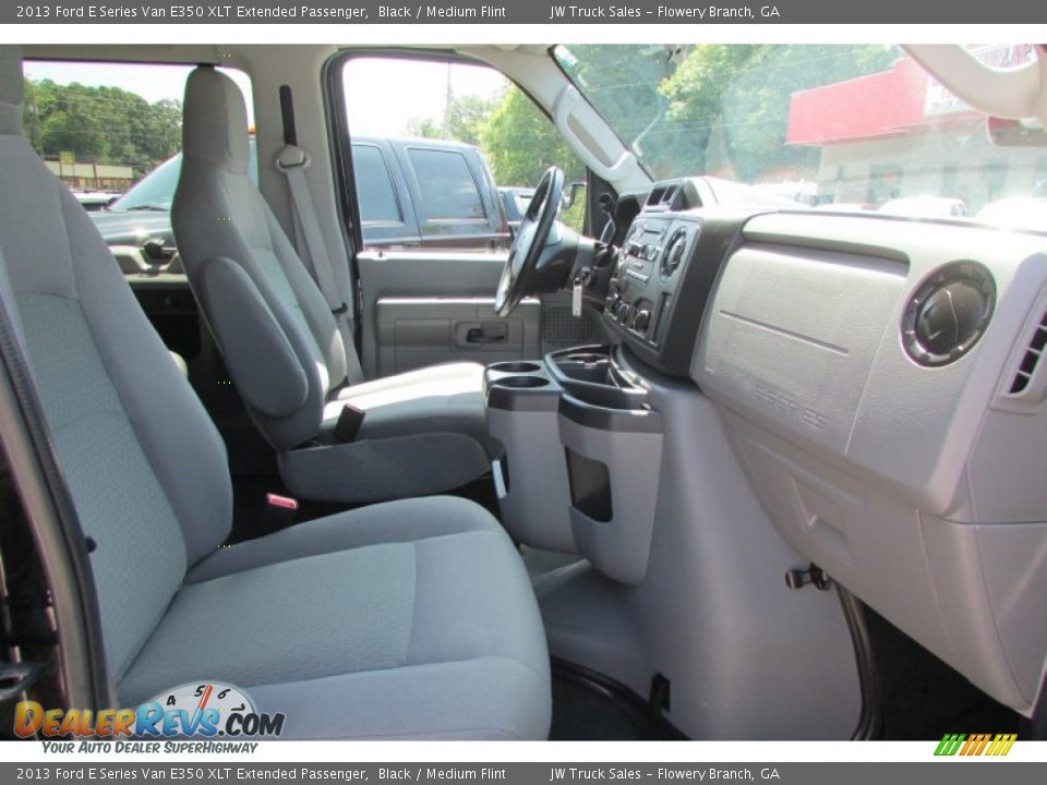 2013 Ford E Series Van E350 XLT Extended Passenger Black / Medium Flint Photo #34
