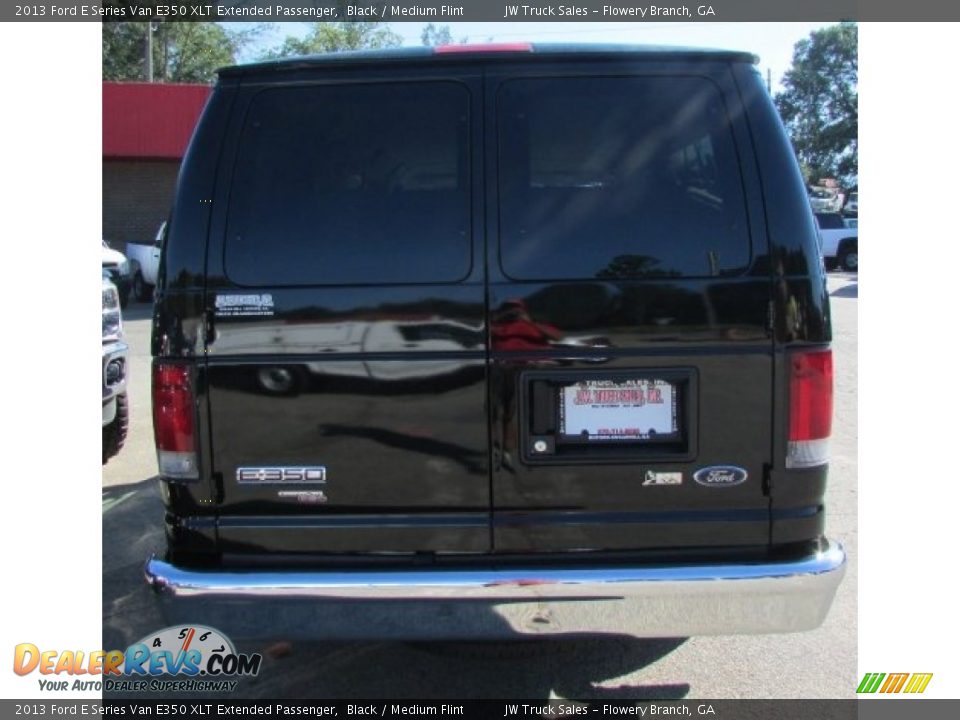 2013 Ford E Series Van E350 XLT Extended Passenger Black / Medium Flint Photo #6