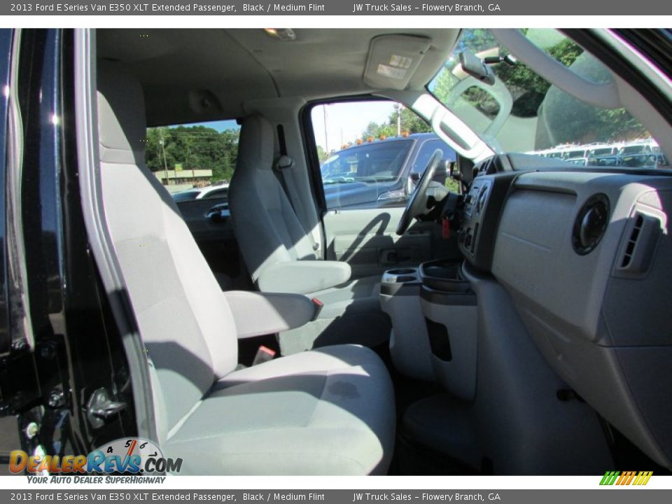2013 Ford E Series Van E350 XLT Extended Passenger Black / Medium Flint Photo #27
