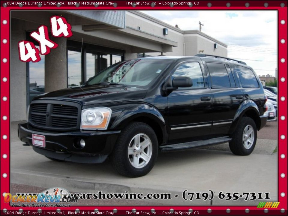 2004 Dodge Durango Limited 4x4 Black / Medium Slate Gray Photo #1
