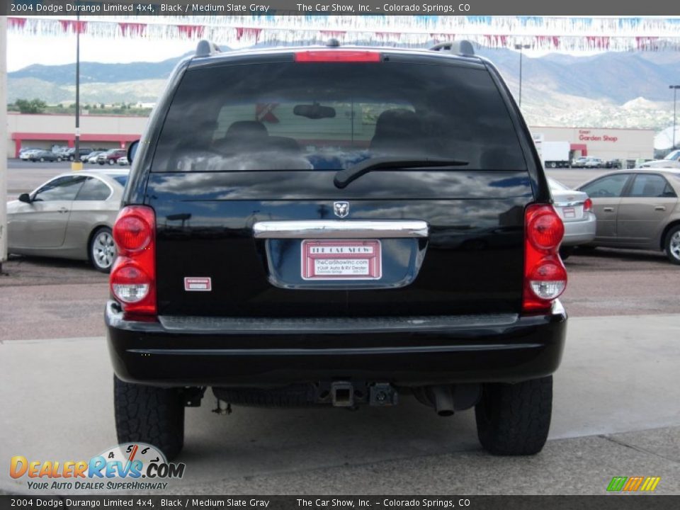 2004 Dodge Durango Limited 4x4 Black / Medium Slate Gray Photo #15