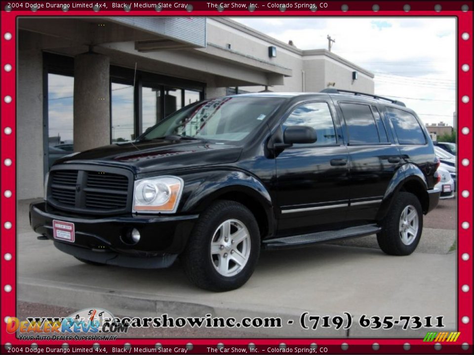 2004 Dodge Durango Limited 4x4 Black / Medium Slate Gray Photo #30