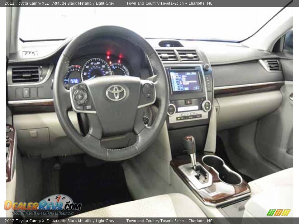 2012 Toyota Camry XLE Attitude Black Metallic / Light Gray Photo #6