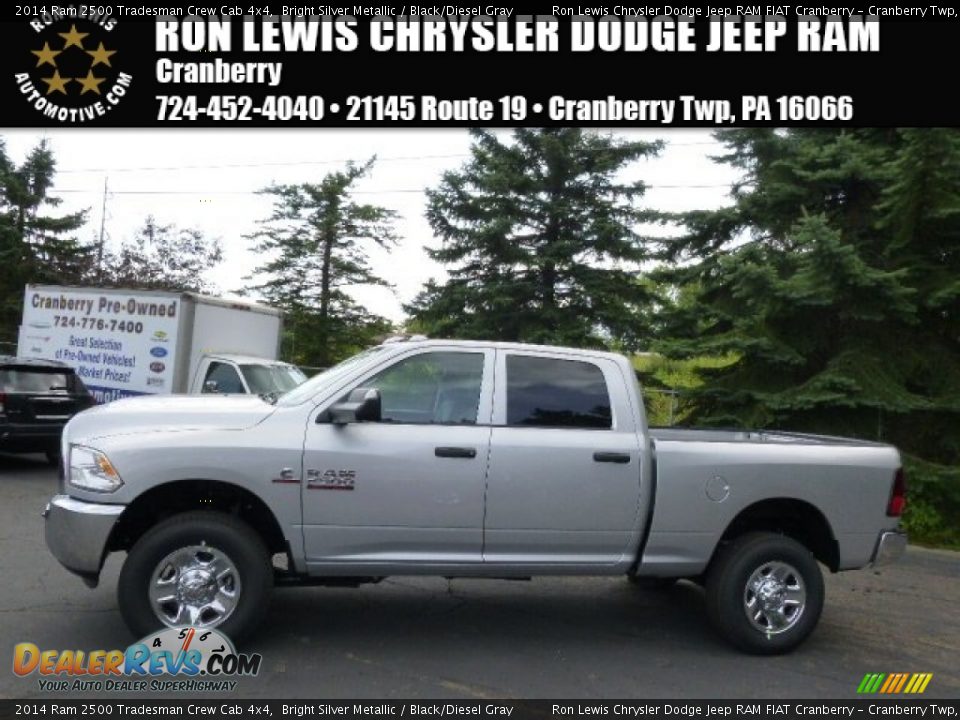 2014 Ram 2500 Tradesman Crew Cab 4x4 Bright Silver Metallic / Black/Diesel Gray Photo #1