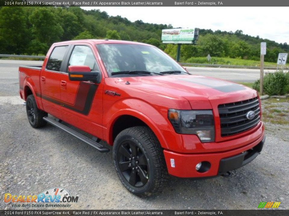 2014 Ford F150 FX4 SuperCrew 4x4 Race Red / FX Appearance Black Leather/Alcantara Photo #2