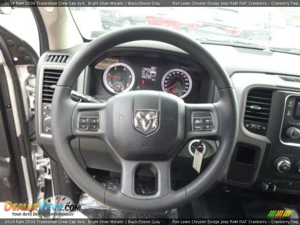 2014 Ram 2500 Tradesman Crew Cab 4x4 Bright Silver Metallic / Black/Diesel Gray Photo #19