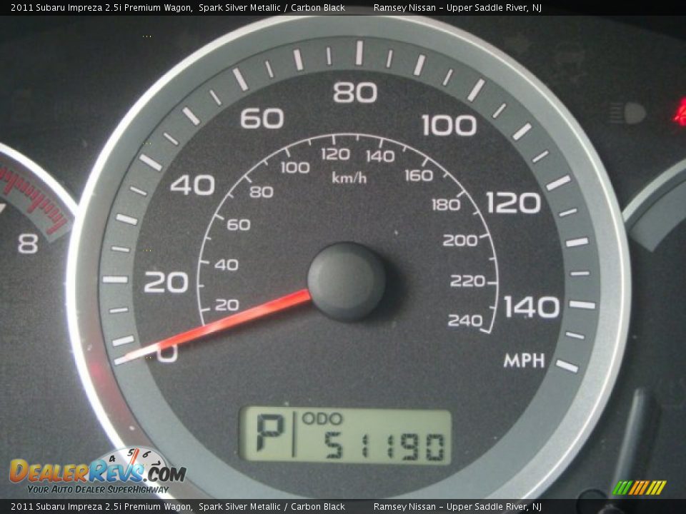 2011 Subaru Impreza 2.5i Premium Wagon Spark Silver Metallic / Carbon Black Photo #10