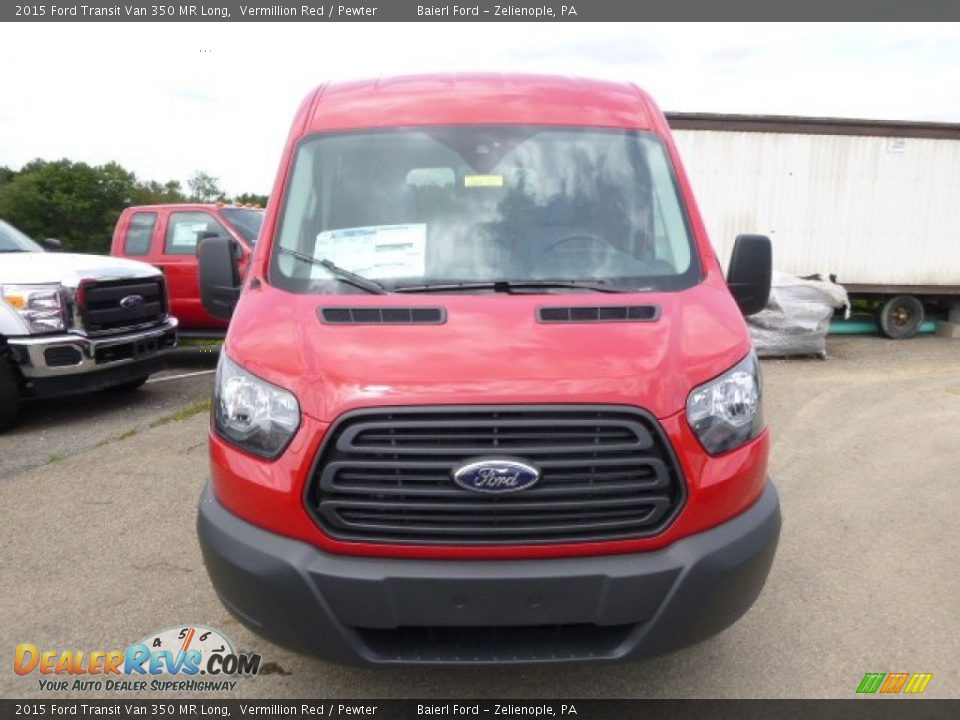 Vermillion Red 2015 Ford Transit Van 350 MR Long Photo #3
