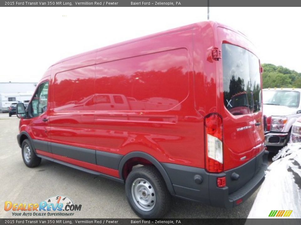 Vermillion Red 2015 Ford Transit Van 350 MR Long Photo #6