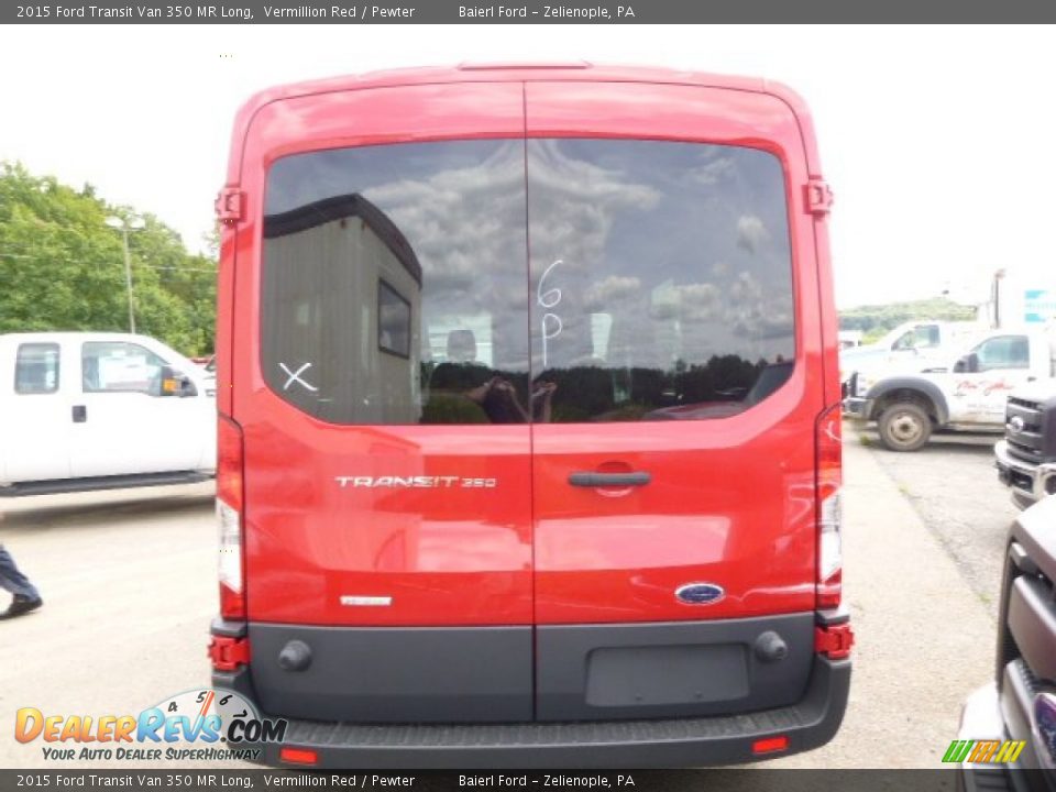 Vermillion Red 2015 Ford Transit Van 350 MR Long Photo #7