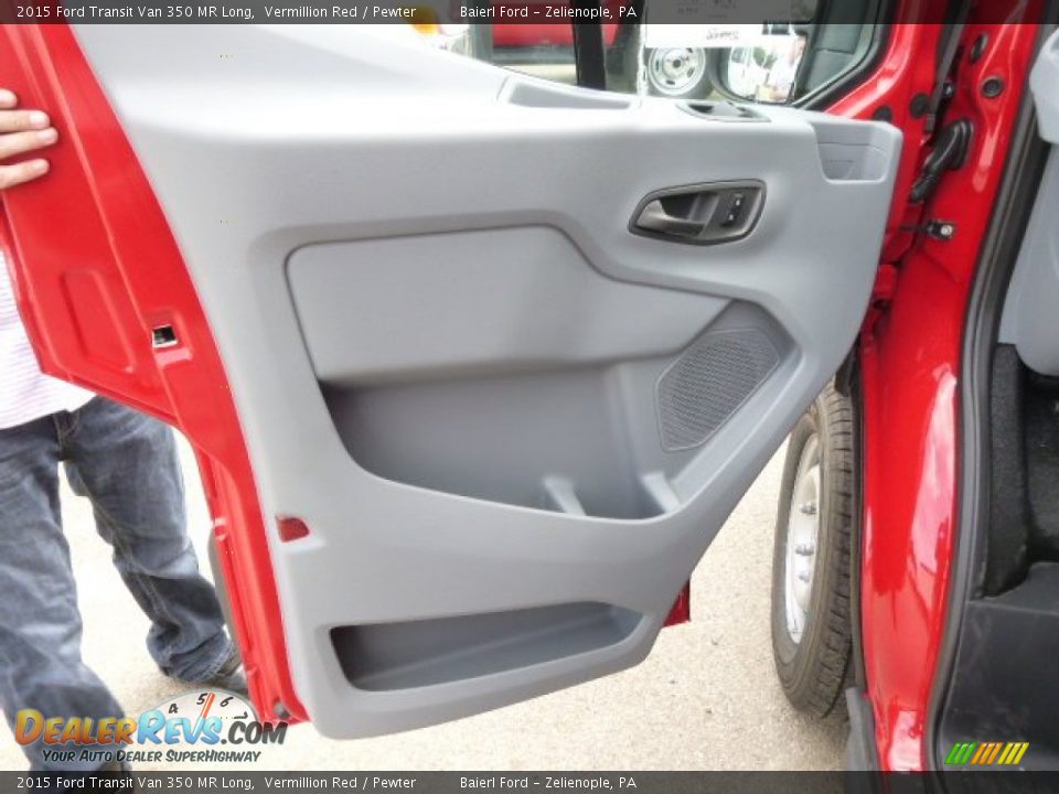 2015 Ford Transit Van 350 MR Long Vermillion Red / Pewter Photo #14