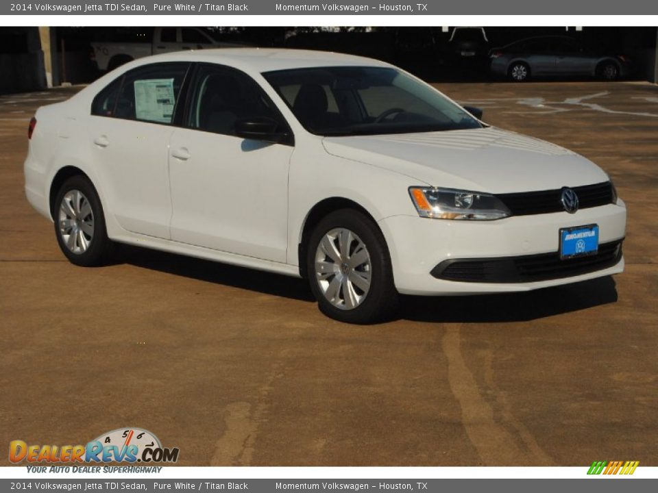 2014 Volkswagen Jetta TDI Sedan Pure White / Titan Black Photo #1