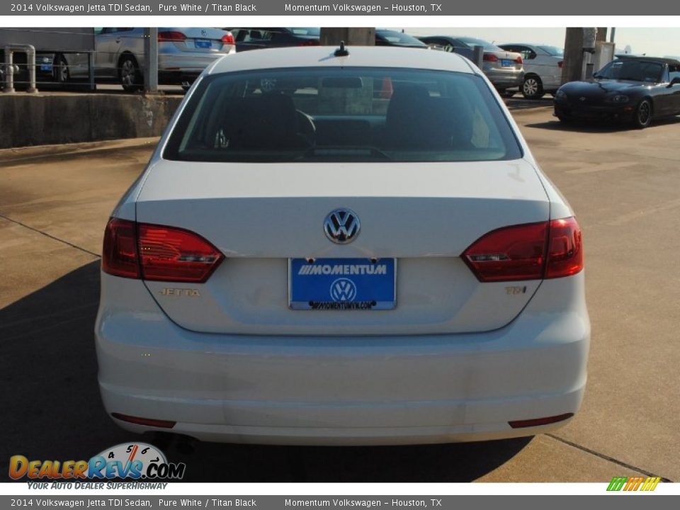 2014 Volkswagen Jetta TDI Sedan Pure White / Titan Black Photo #3