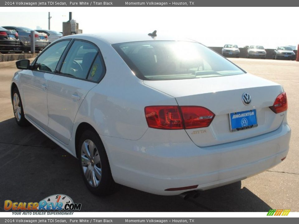 2014 Volkswagen Jetta TDI Sedan Pure White / Titan Black Photo #4