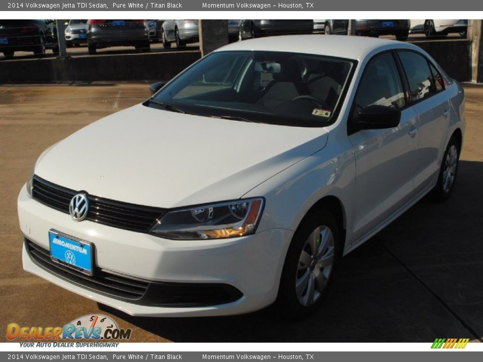 2014 Volkswagen Jetta TDI Sedan Pure White / Titan Black Photo #5