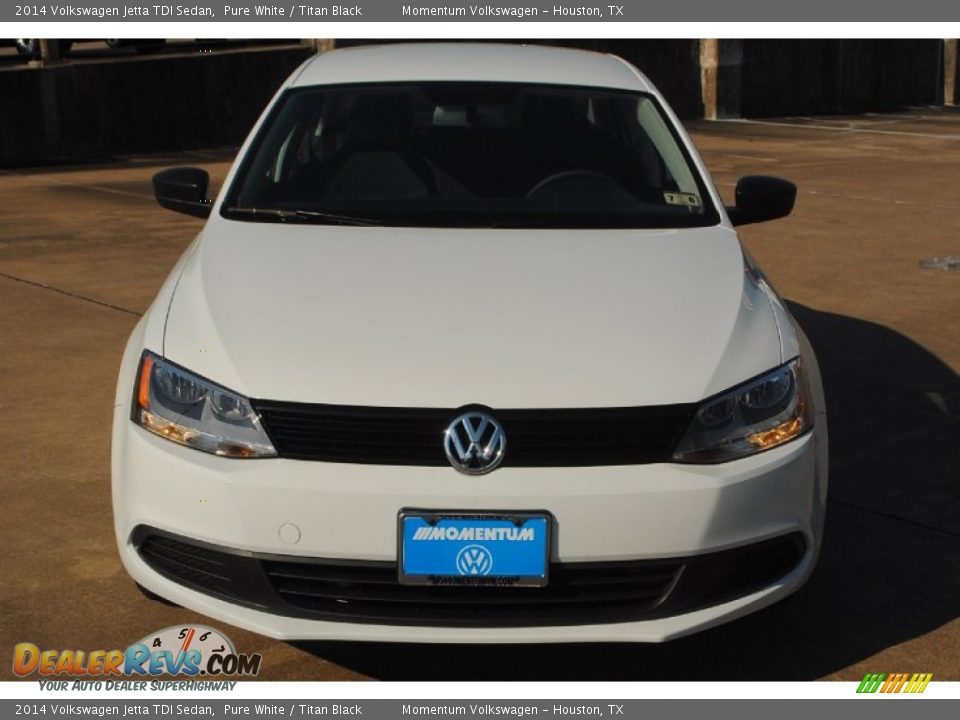 2014 Volkswagen Jetta TDI Sedan Pure White / Titan Black Photo #6