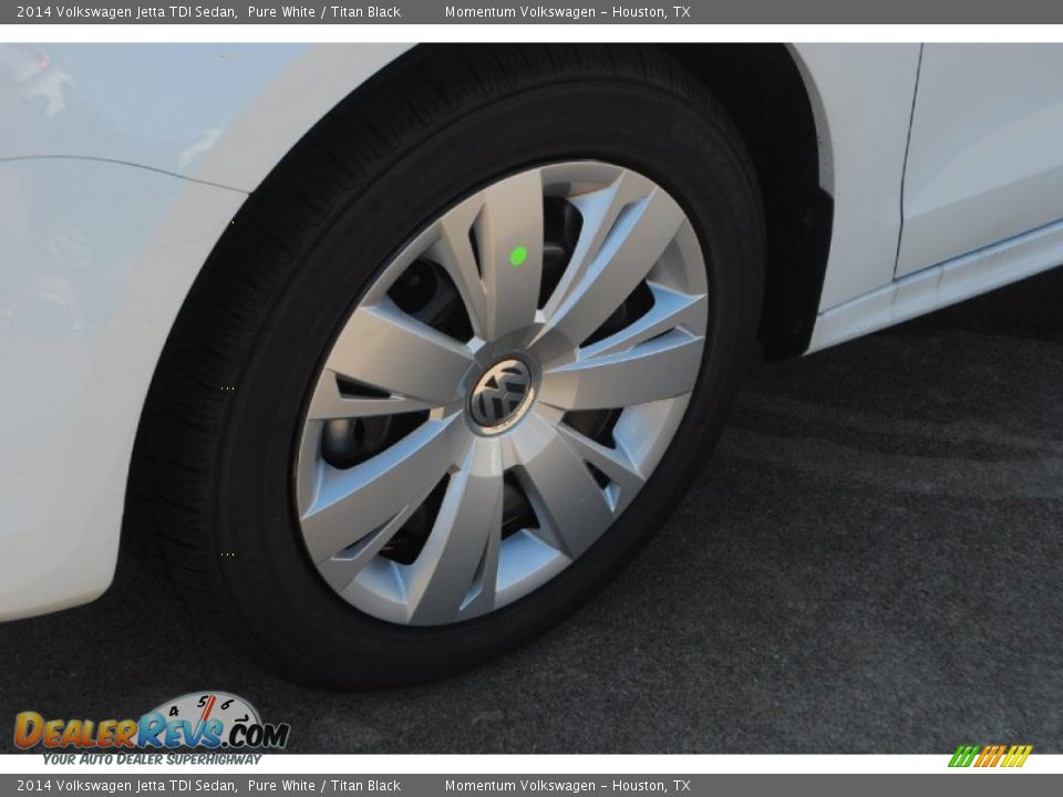 2014 Volkswagen Jetta TDI Sedan Pure White / Titan Black Photo #7