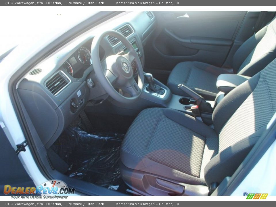 2014 Volkswagen Jetta TDI Sedan Pure White / Titan Black Photo #9