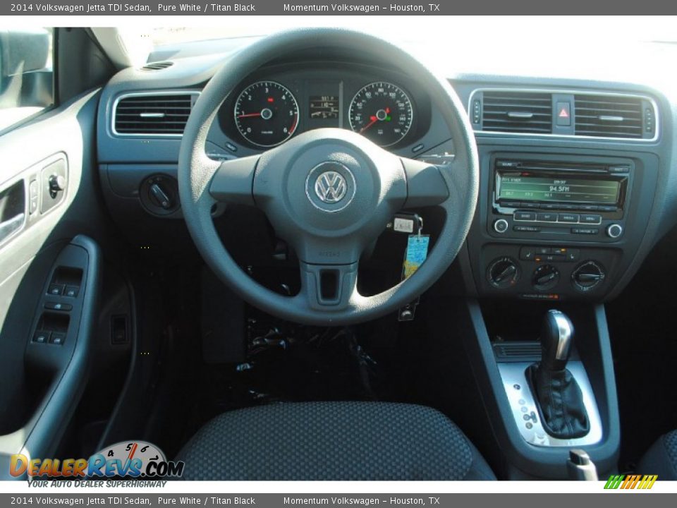 2014 Volkswagen Jetta TDI Sedan Pure White / Titan Black Photo #12
