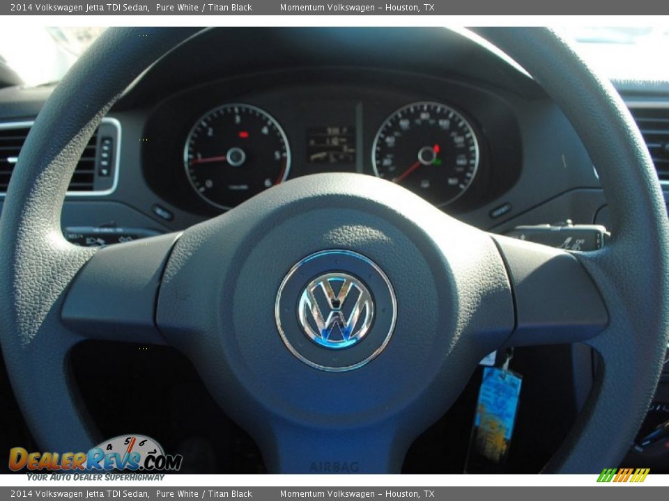 2014 Volkswagen Jetta TDI Sedan Pure White / Titan Black Photo #20