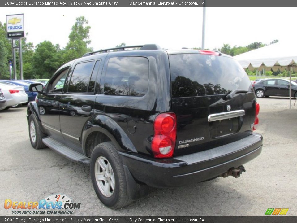 2004 Dodge Durango Limited 4x4 Black / Medium Slate Gray Photo #4