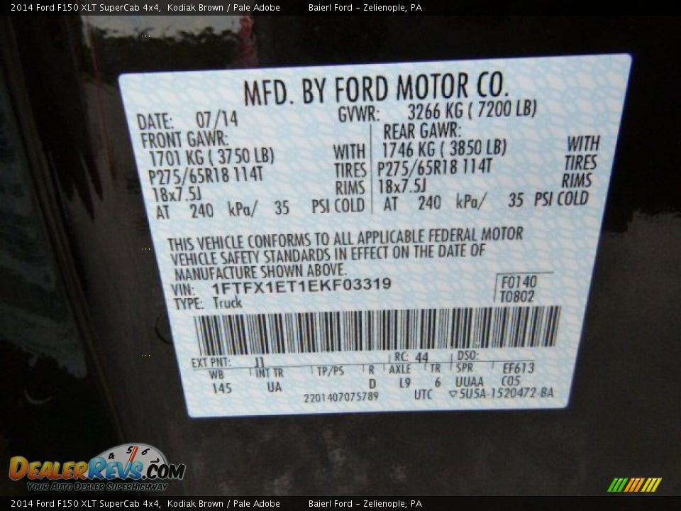 2014 Ford F150 XLT SuperCab 4x4 Kodiak Brown / Pale Adobe Photo #20