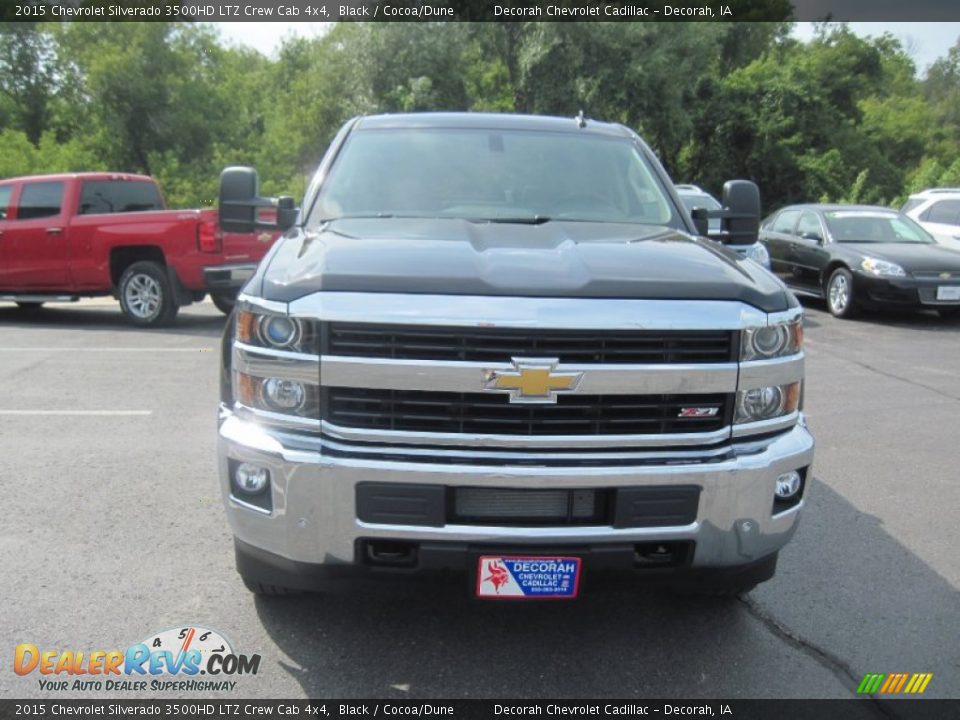 2015 Chevrolet Silverado 3500HD LTZ Crew Cab 4x4 Black / Cocoa/Dune Photo #2