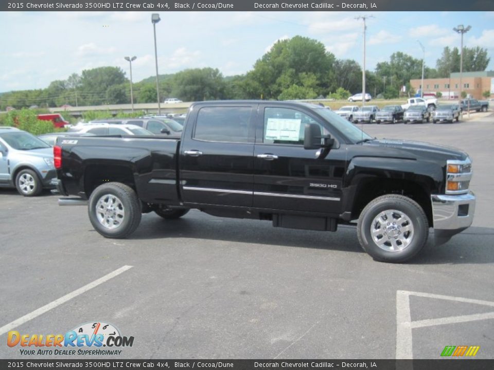 2015 Chevrolet Silverado 3500HD LTZ Crew Cab 4x4 Black / Cocoa/Dune Photo #3