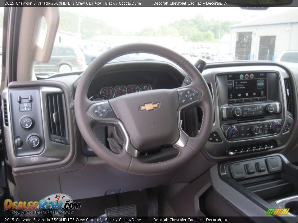 2015 Chevrolet Silverado 3500HD LTZ Crew Cab 4x4 Black / Cocoa/Dune Photo #8