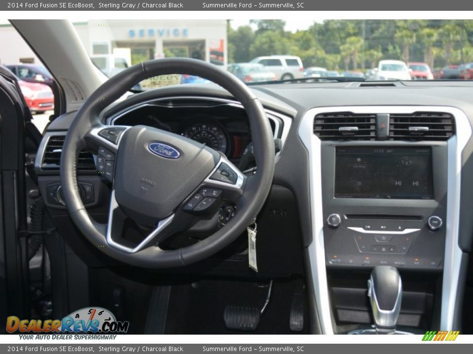 2014 Ford Fusion SE EcoBoost Sterling Gray / Charcoal Black Photo #16