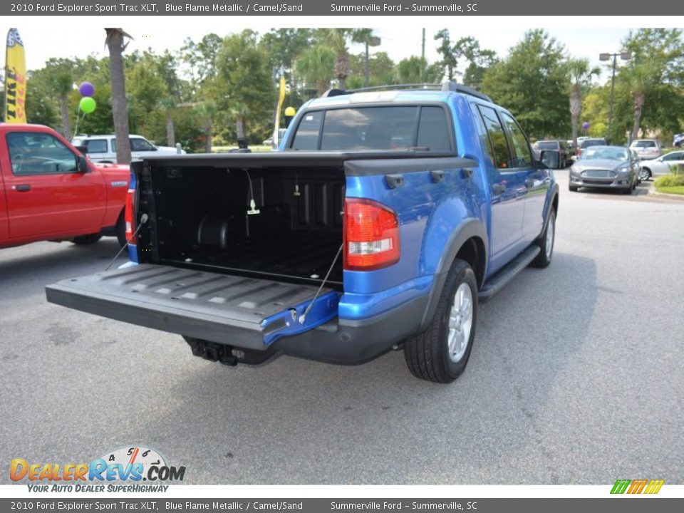 2010 Ford Explorer Sport Trac XLT Blue Flame Metallic / Camel/Sand Photo #26
