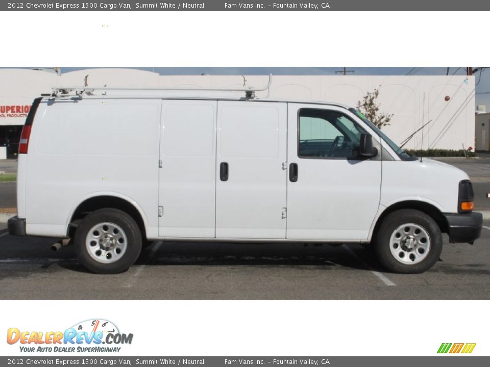 2012 Chevrolet Express 1500 Cargo Van Summit White / Neutral Photo #3