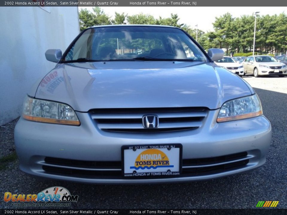 2002 Honda Accord LX Sedan Satin Silver Metallic / Quartz Gray Photo #4